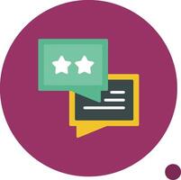 Feedback Flat Shadow Icon vector