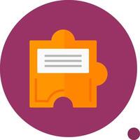Puzzle Flat Shadow Icon vector