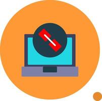 Link Flat Shadow Icon vector