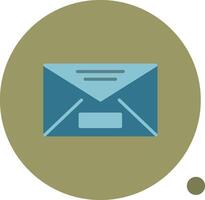 Mail Flat Shadow Icon vector