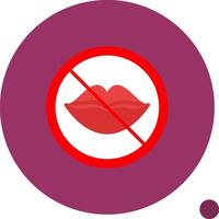No Speak Flat Shadow Icon vector