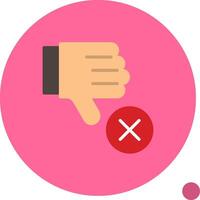 Dislike Flat Shadow Icon vector