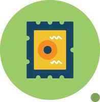 Chip Flat Shadow Icon vector