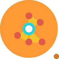 Network Flat Shadow Icon vector