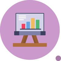 Presentation Flat Shadow Icon vector