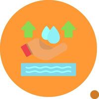 Save Water Flat Shadow Icon vector