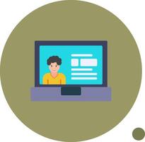 Profile Flat Shadow Icon vector