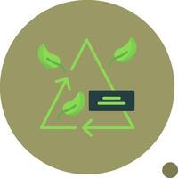 Zero Emission Flat Shadow Icon vector