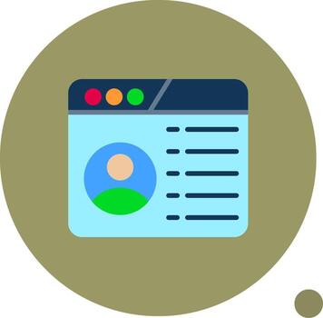 usuario interfaz plano sombra icono vector