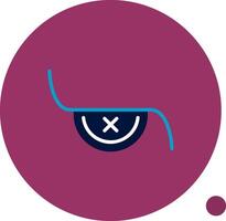 Eye Patch Flat Shadow Icon vector