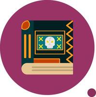 Spell Book Flat Shadow Icon vector