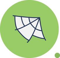 Spider Web Flat Shadow Icon vector