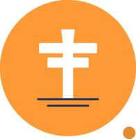 Cross Flat Shadow Icon vector