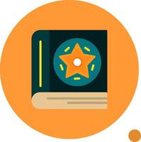 Spellbook Flat Shadow Icon vector