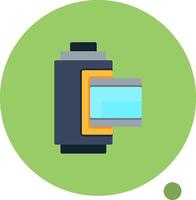 Camera Roll Flat Shadow Icon vector