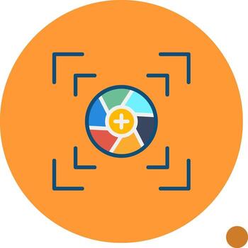 Camera Frame Flat Shadow Icon vector