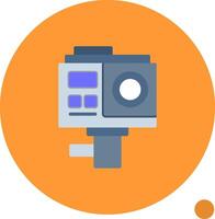 Action Camera Flat Shadow Icon vector
