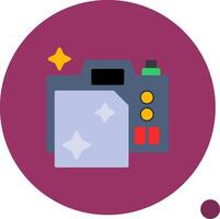 Cleaning Camera Flat Shadow Icon vector