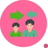 Mediator Flat Shadow Icon vector