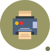 Printer Flat Shadow Icon vector