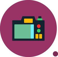 Back Camera Flat Shadow Icon vector