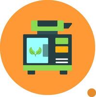 Eco Generator Flat Shadow Icon vector