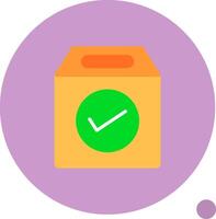 Checkbox Flat Shadow Icon vector