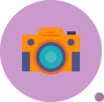 Compact Camera Flat Shadow Icon vector