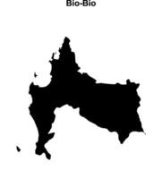 Bio-Bio region blank outline map vector