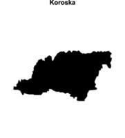 Koroska region blank outline map vector