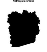 Notranjsko-kraska region blank outline map vector