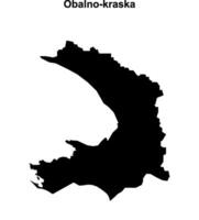 Obalno-kraska region blank outline map vector