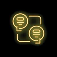 Neon yellow icon of server connecting with two data storage representing cloud computing vector