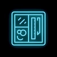 Neon icon of software representing chemistry engineering and drafting vector
