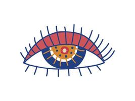 Eye, Boho Style Design Element, Ethnic, Mystic Symbol Illustration vector
