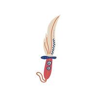 Ritual Dagger Boho Style Design Element, Ethnic, Mystic Symbol Illustration vector