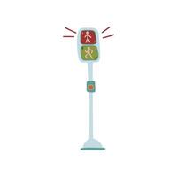 Pedestrian Traffic Lights, Urban Architecture Design Element Illustration vector