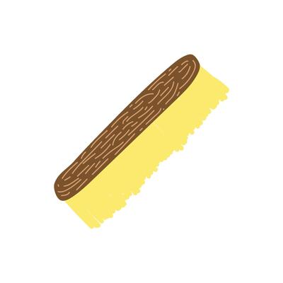Brush for Clothes, Zero Waste Reusable Object, Eco lifestyle Concept Illustration