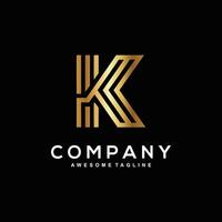 Clean Letter K logo design for professional use vector