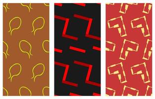 collection of seamless patterns with a joyful abstract theme. Suitable for application to fabric, paper or digitally vector