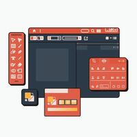 Editing Software Tools Panel Graphic vector