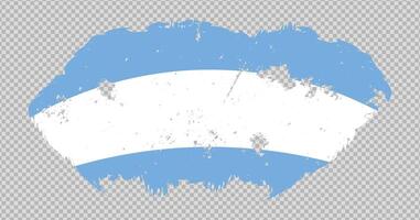 Argentina national flag with distressed stroke brush effect on isolated background vector