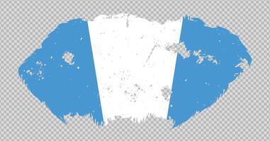 Guatemala national flag with distressed stroke brush effect on isolated background vector