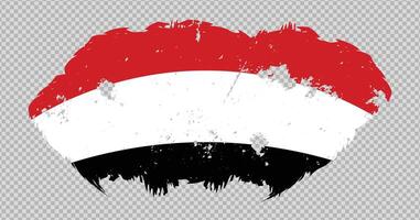Egypt national flag with distressed stroke brush effect on isolated background vector