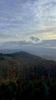 Autumn in the mountains, autumn mountains from above. Drone view. photo