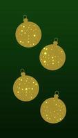 Animated Merry Christmas and Happy New Year elegant minimalistic card. Suitable for social media projects video