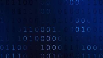 Digital Binary Code Background Dark Blue video