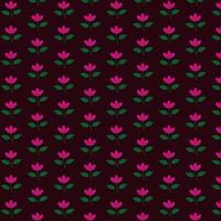Amazing flower pattern on maroon background for garment products vector
