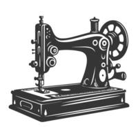An old sewing machine on a white background vector