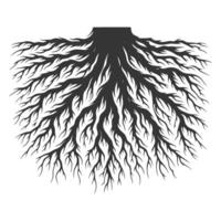 Tree root illustration vector